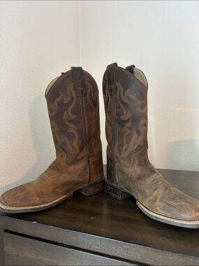 Men's Brown Leather Western Cowboy Boots